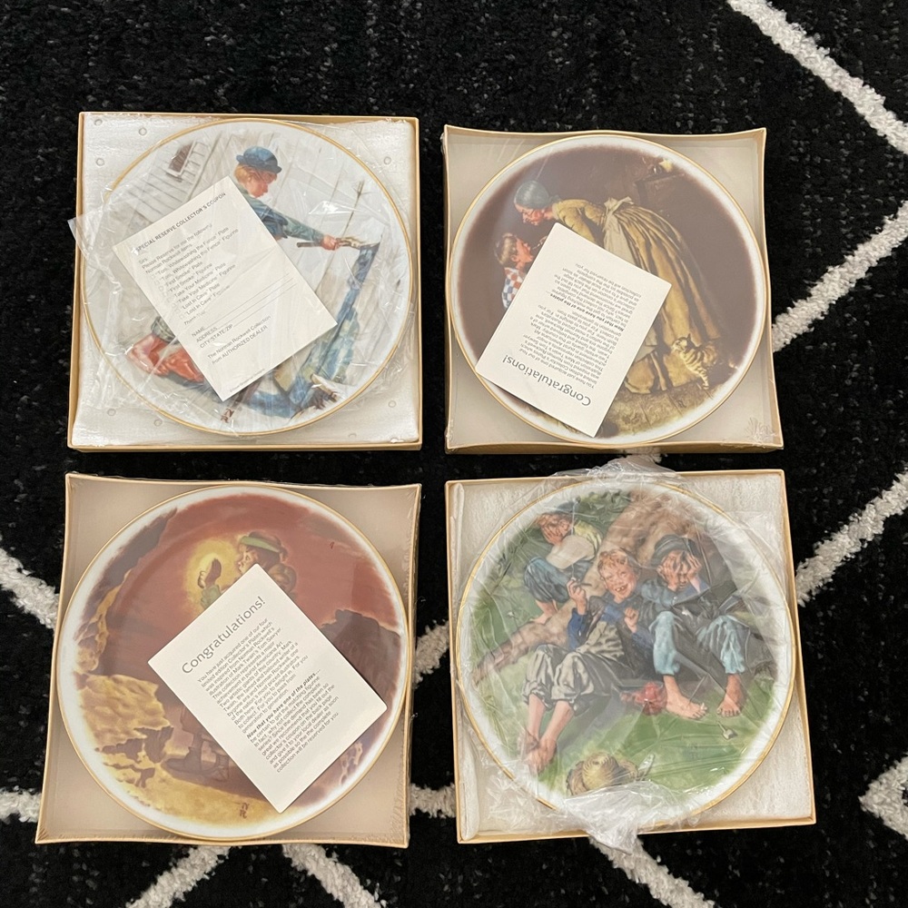 “Norman Rockwell” Tom Sawyer collector plates